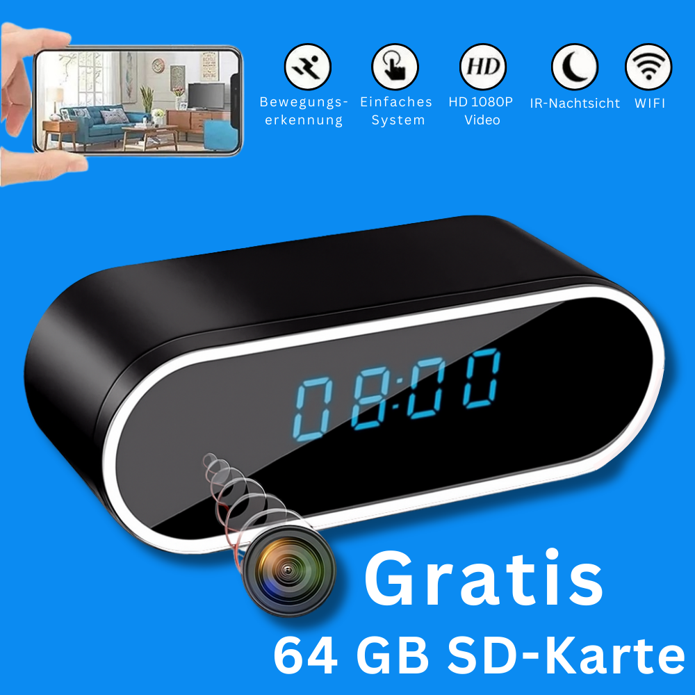 SpyClock WiFi – Diskrete Heimüberwachung