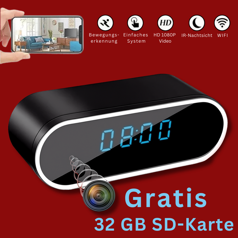 SpyClock WiFi – Diskrete Heimüberwachung